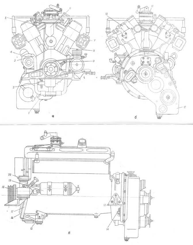 Двигатель Д12А-375А в сборе