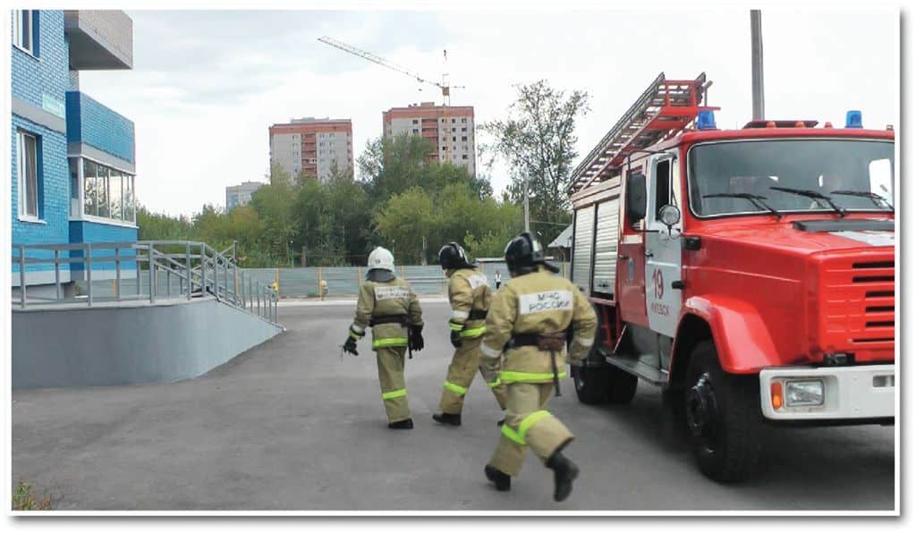 Боевое развертывание пожарных