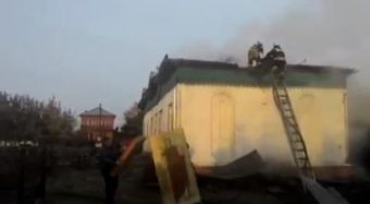 Пожар в Омском храме