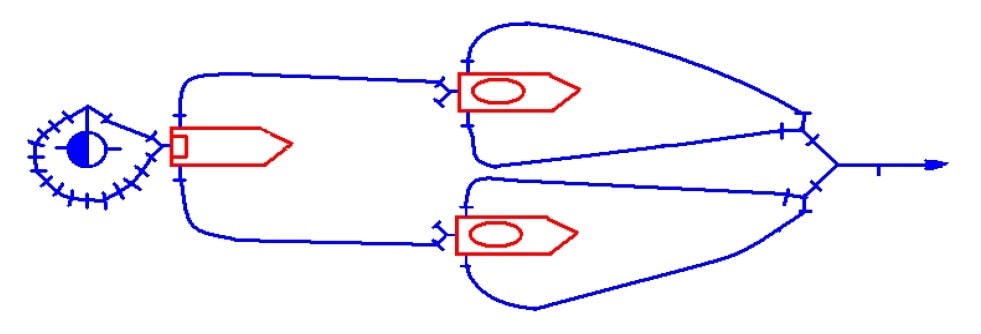 Схема подачи лафетного ствола CROSSFIRE