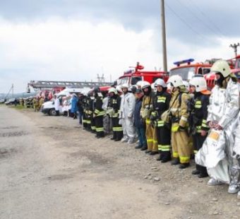 Учения пожарных в Ингушетии
