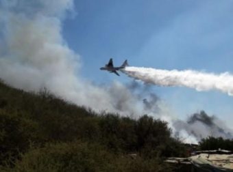 Тушение природных пожаров в Чили
