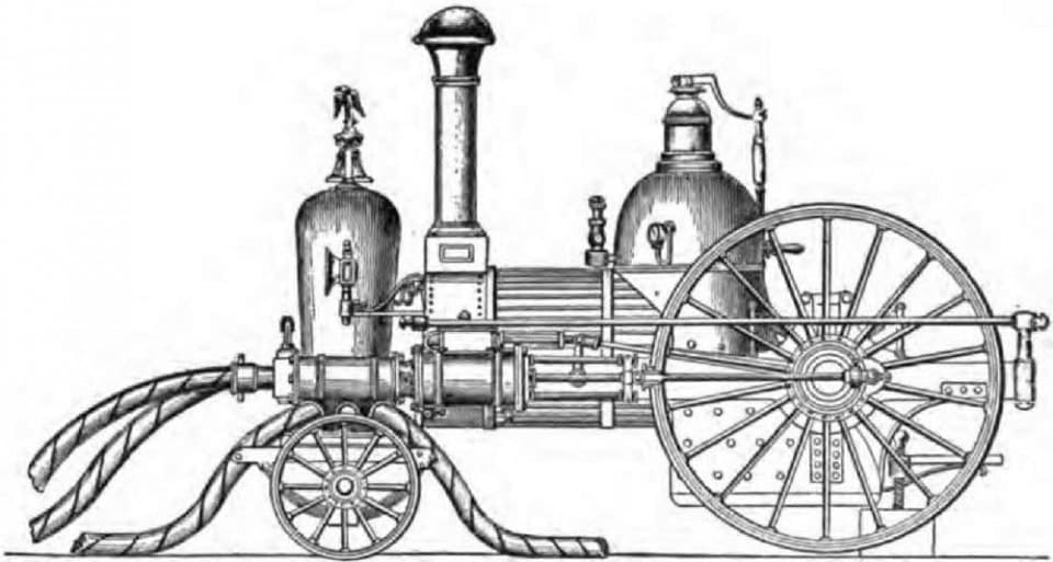 Паровая пожарная машина Ходжа, 1841 год