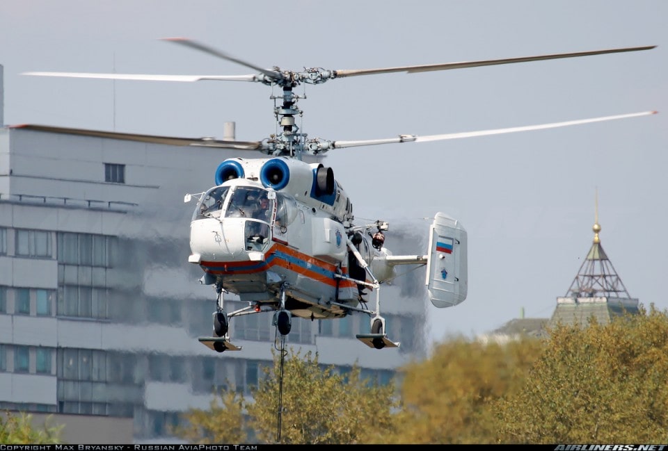 Пожарный вертолет Ка-32А1 со спусковым устройством Су-Р