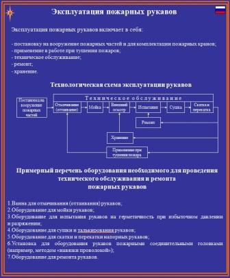 Эксплуатация пожарных рукавов